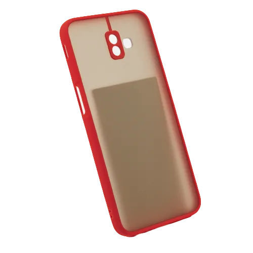 Bomba Kvalitný TPU obal matný pre Samsung - červený Model Samsung: Galaxy J6 Plus (2018)