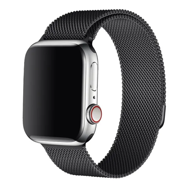 Bomba Módny Milánsky remienok pre Apple Watch Farba: Čierna, Veľkosť ciferníka Apple watch: 42/44/45mm