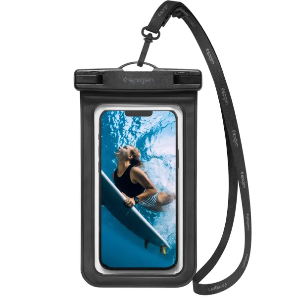Spigen Vodotesné puzdro (A601) - IPX8, pre telefón 3,5 - 7" - čierne