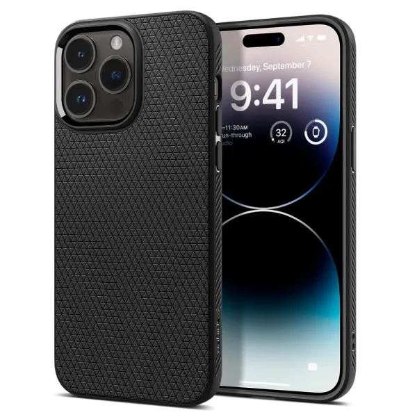 Spigen Liquid Air ochranný kryt na - iPhone 14 pro - matná čierna