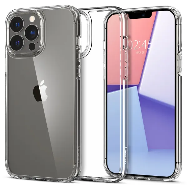 Spigen Ultra Hybrid ochranný obal na - iPhone 13 pro Max - transparentná