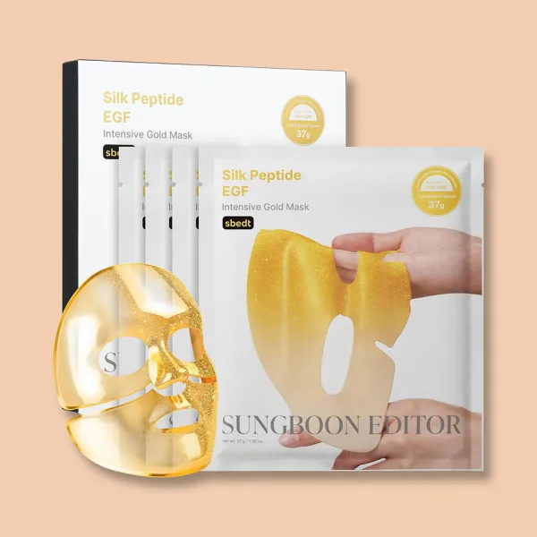 Sungboon Editor Silk Peptide EGF Gold Mask hydratačná hydrogelová maska s peptidmi a zlatom 37g 4ks