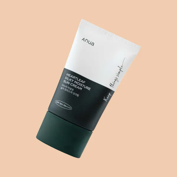 ANUA Heartleaf Silky Moisture Sun Cream intenzívne hydratačný denný krém SPF 50+ 50 ml