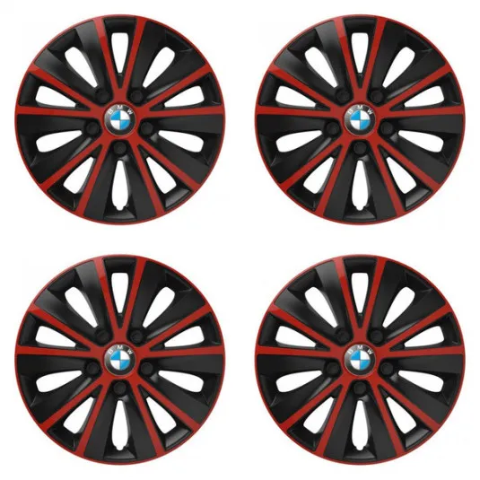 Puklice pre BMW 14 RAPIDE red and black
