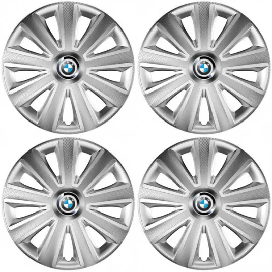 Puklice pre BMW 15 Aviator carbon silver