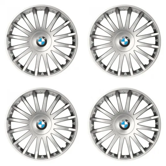 Puklice pre BMW 15 CRYSTAL silver