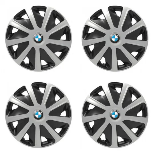 Puklice pre BMW pre dodávky 15 Craft silver and black