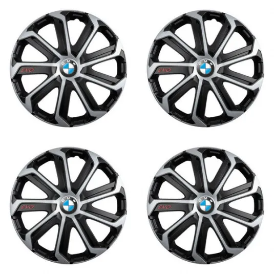 Puklice pre BMW 16 Evo black&silver