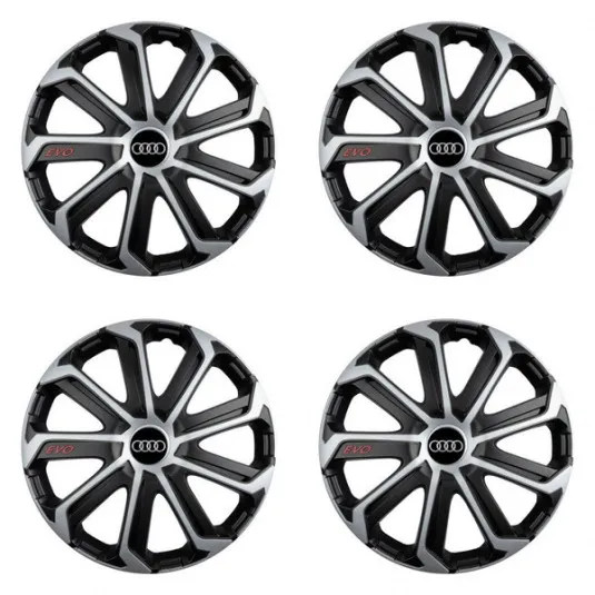 Puklice pre Audi 14 Evo black&silver