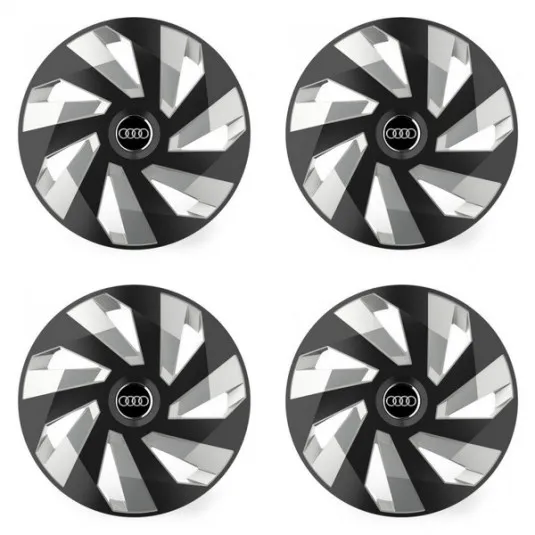 Puklice pre Audi 14 Vector RC black and silver