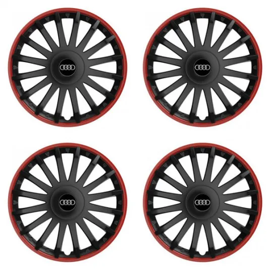 Puklice pre Audi 15 CRYSTAL RO black