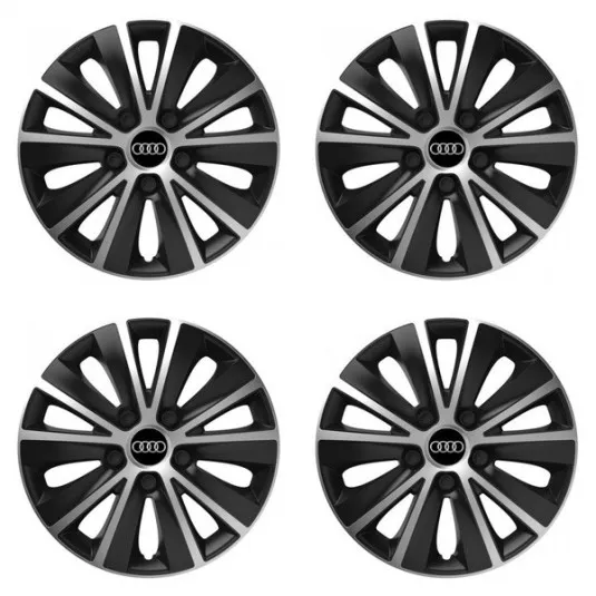 Puklice pre Audi 16 RAPIDE silver and black
