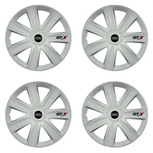 Puklice pre Audi 17 GTX carbon white