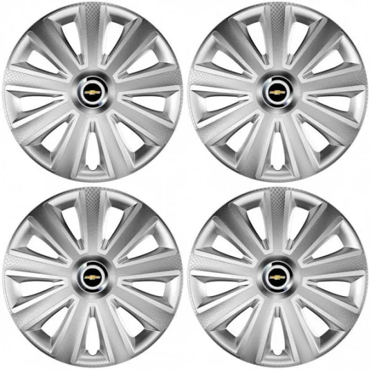 Puklice pre Chevrolet 14 Aviator carbon RC silver