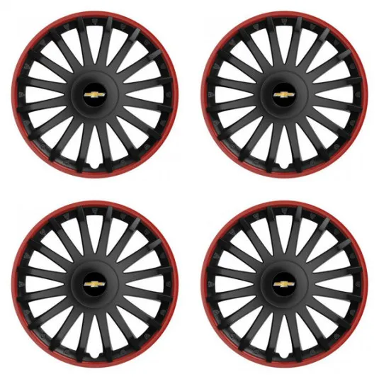 Puklice pre Chevrolet 15 CRYSTAL RO black