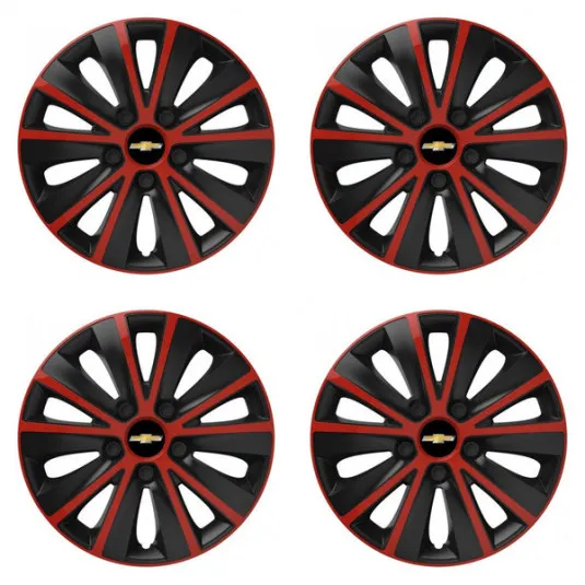 Puklice pre Chevrolet 16 RAPIDE red and black