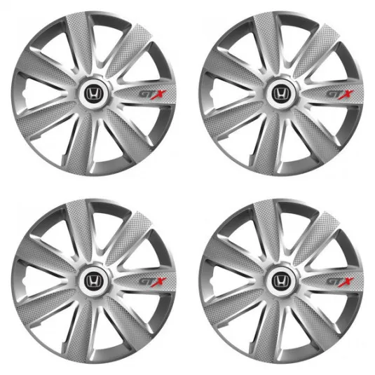 Puklice pre Honda 14 GTX CARBON silver