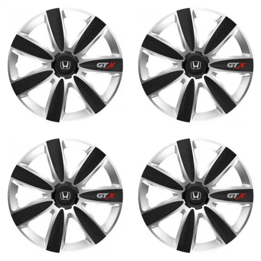 Puklice pre Honda 16 GTX CARBON silver/black