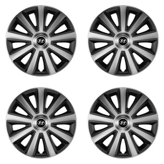 Puklice pre Hyundai 14 Aviator carbon silver&black