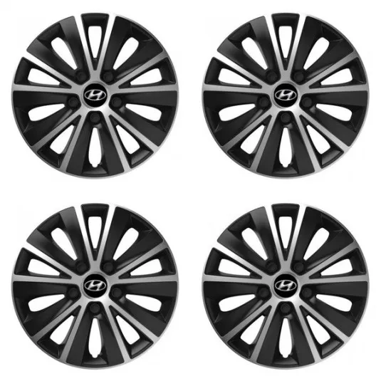 Puklice pre Hyundai 14 RAPIDE silver and black