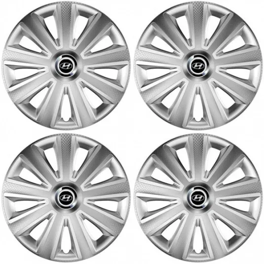 Puklice pre Hyundai 15 Aviator carbon silver