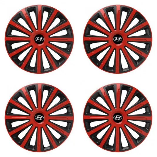 Puklice pre Hyundai 15 TREND red and black
