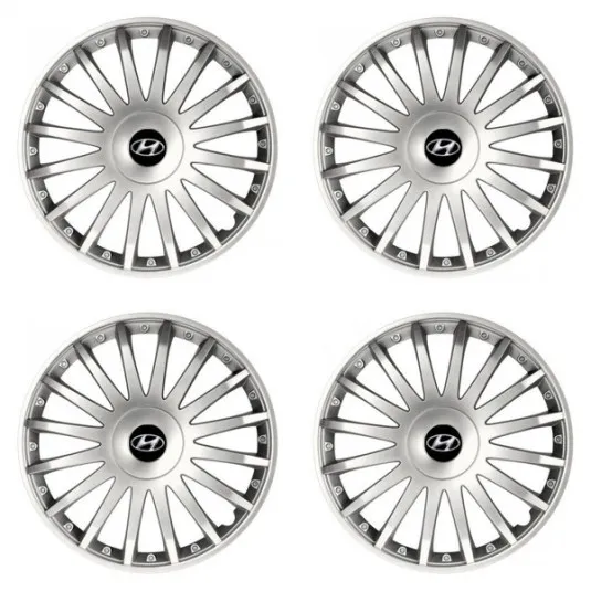 Puklice pre Hyundai 15 CRYSTAL silver