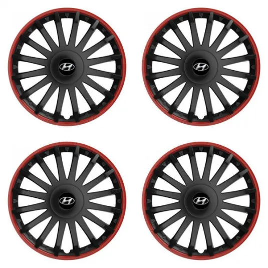 Puklice pre Hyundai 16 CRYSTAL RO black