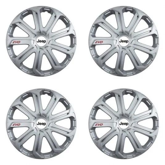 Puklice pre Jeep 14 Evo silver