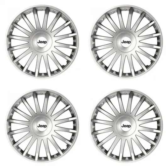 Puklice pre Jeep 15 CRYSTAL silver