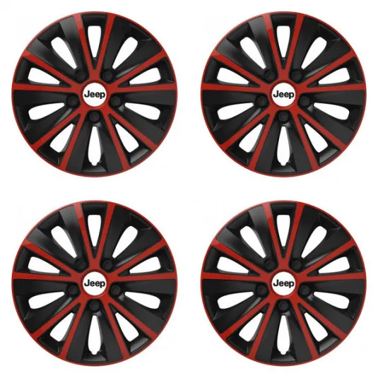 Puklice pre Jeep 15 RAPIDE red and black