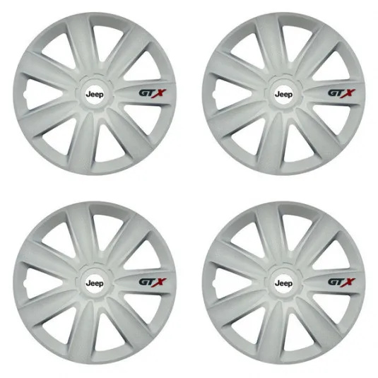 Puklice pre Jeep 16 GTX carbon white