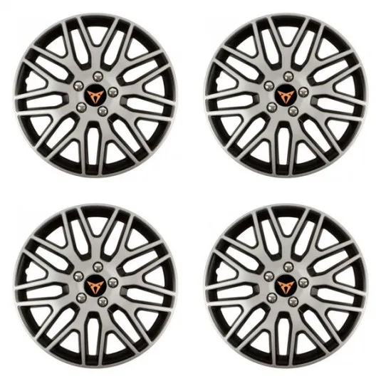 Puklice pre Cupra 14 Dakar NC silver and black