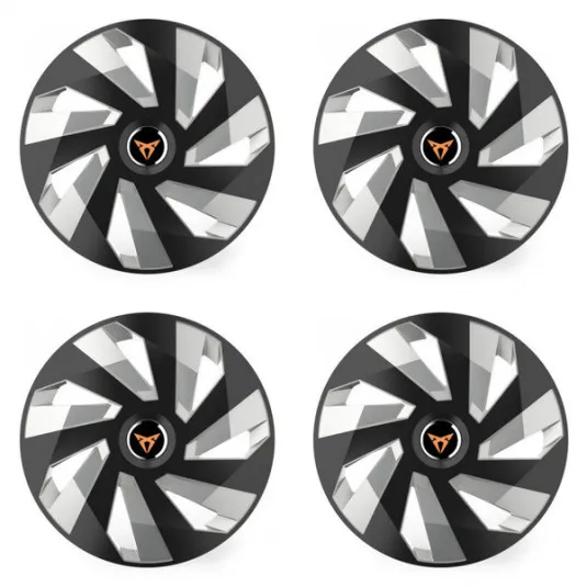 Puklice pre Cupra 14 Vector RC black and silver