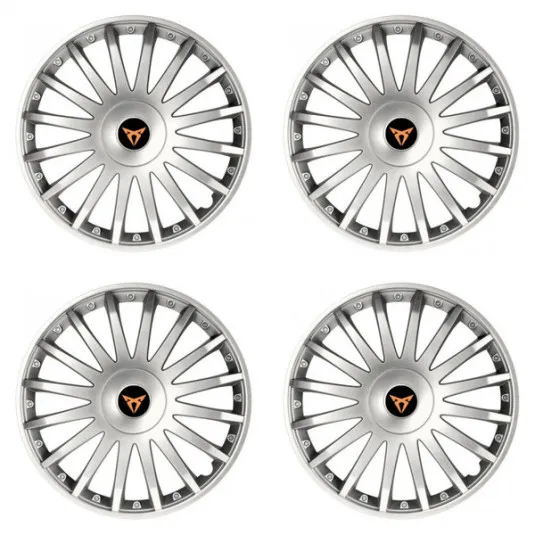 Puklice pre Cupra 15 CRYSTAL silver