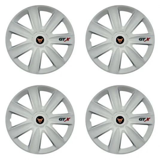 Puklice pre Cupra 16 GTX carbon white