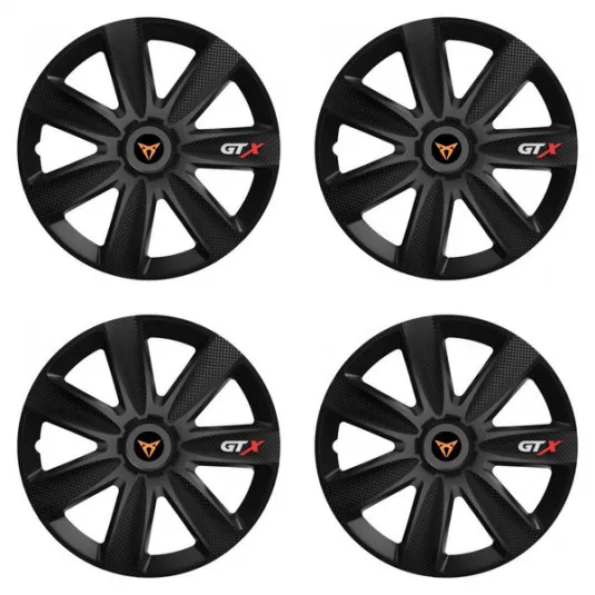 Puklice pre Cupra 16 GTX CARBON black