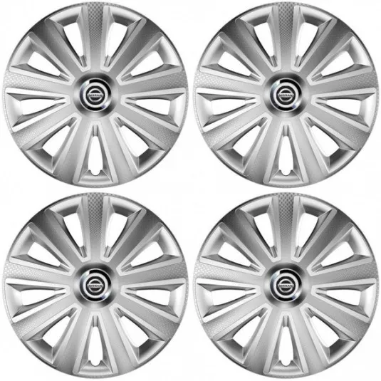 Puklice pre Nissan 15 Aviator carbon silver