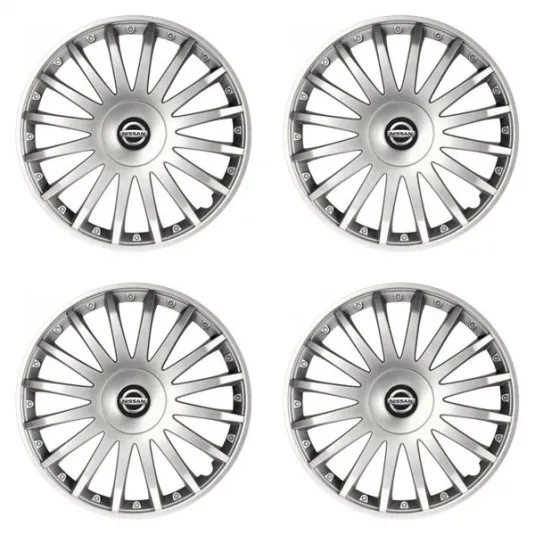 Puklice pre Nissan 15 CRYSTAL silver