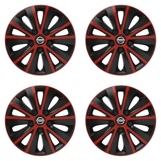 Puklice pre Nissan 15 RAPIDE red and black