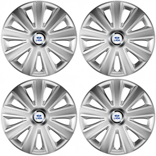 Puklice pre Lada 14 Aviator carbon RC silver