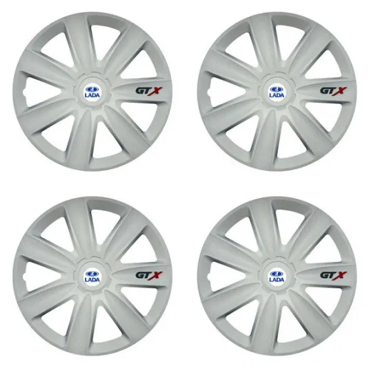 Puklice pre Lada 15 GTX carbon white