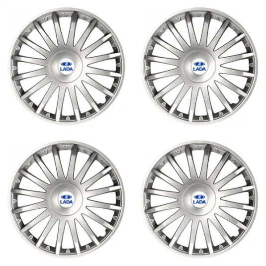 Puklice pre Lada 16 CRYSTAL silver
