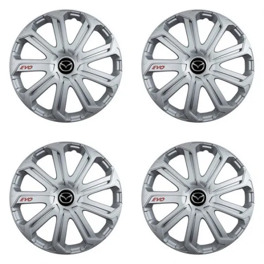 Puklice pre Mazda 14 Evo silver
