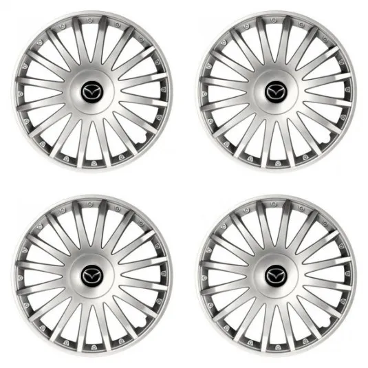 Puklice pre Mazda 15 CRYSTAL silver
