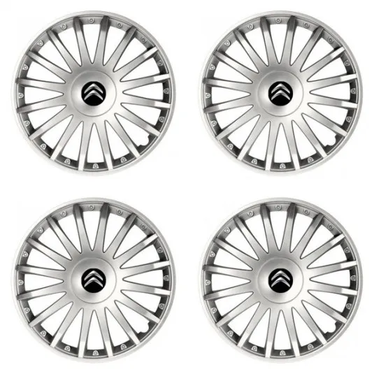 Puklice pre Citroen 15 CRYSTAL silver