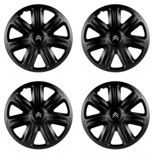 Puklice pre Citroen 15 COMFORT BLACK