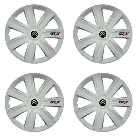 Puklice pre Citroen 16 GTX carbon white