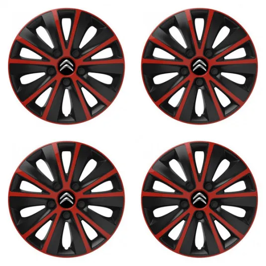 Puklice pre Citroen 16 RAPIDE red and black