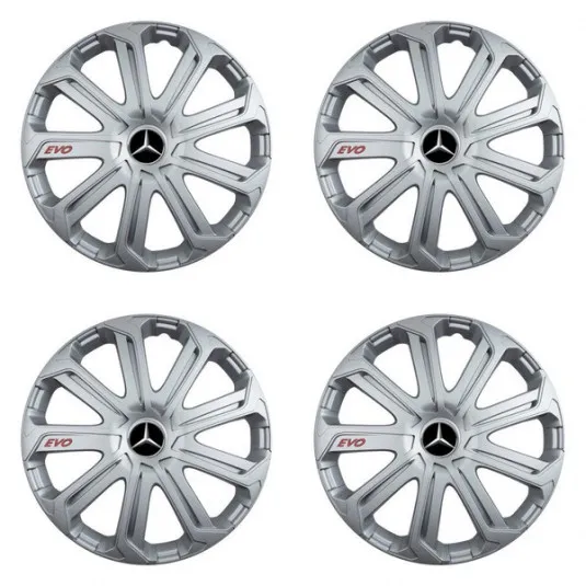 Puklice pre Mercedes 14 Evo silver
